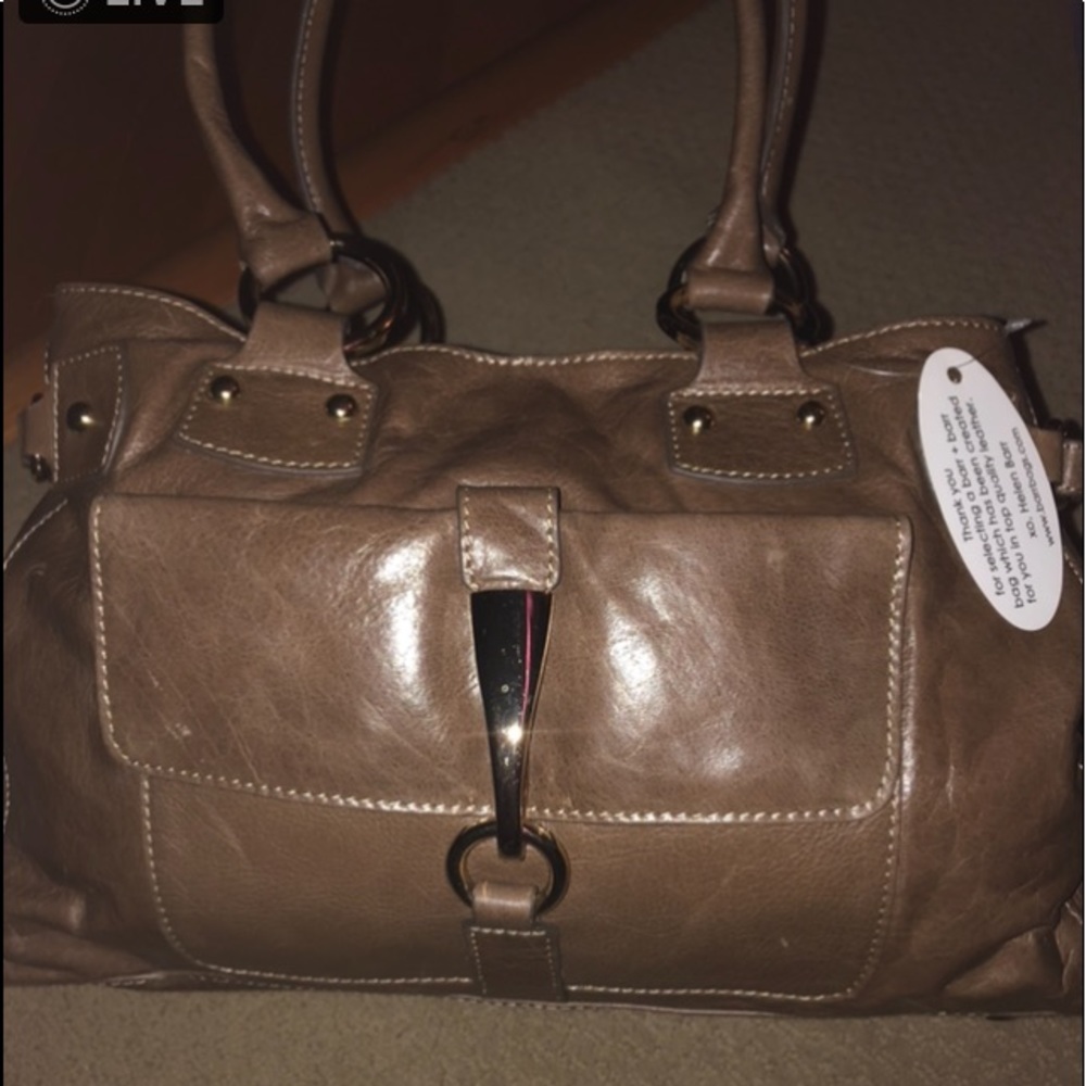 New Barr + Barr Leather Shoulder Bag Brown